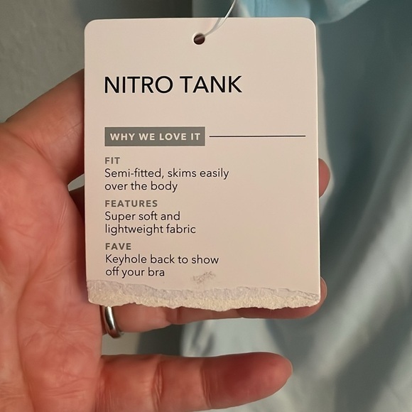 NWT Athleta Nitro Tank Pale Blue Green size 1X - Picture 4 of 5